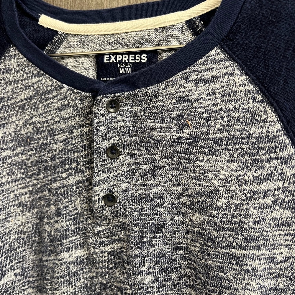 Express Long Sleeve Henley Shirt - Picture 3 of 3